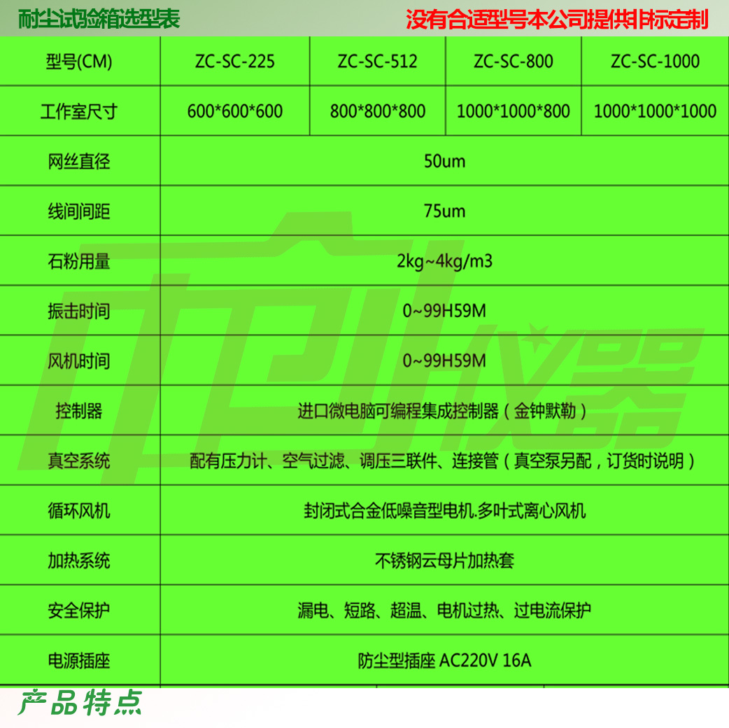 不銹鋼砂塵試驗箱詳細技術參數講解